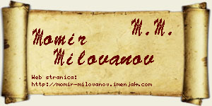 Momir Milovanov vizit kartica